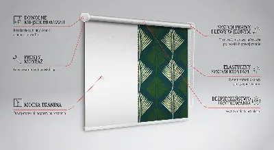 Fensterrollo mit Pflanzenmotiv