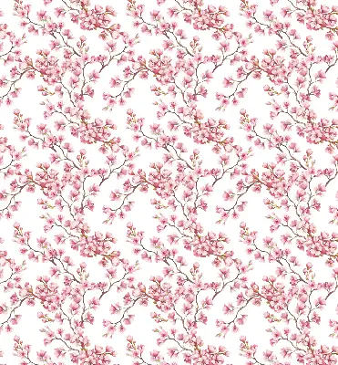 Rollo Fenster mit Motiv von rosa Blütenblättern eines Baumes