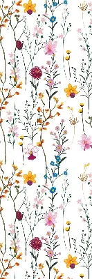 Fensterrollo mit buntem Blumenmuster