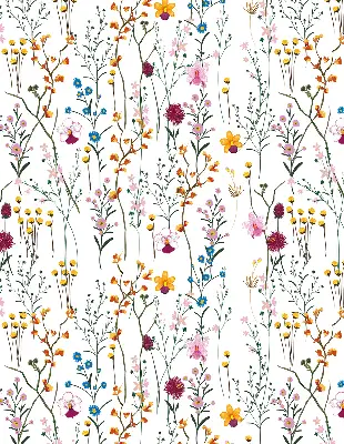 Fensterrollo mit buntem Blumenmuster