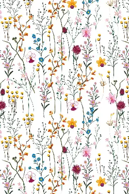Fensterrollo mit buntem Blumenmuster