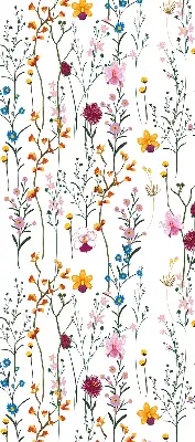 Fensterrollo mit buntem Blumenmuster