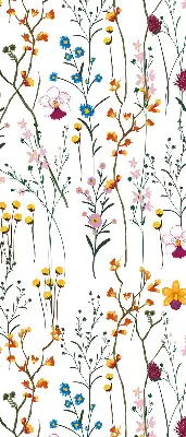 Fensterrollo mit buntem Blumenmuster