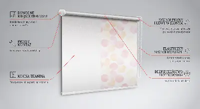 Fensterrollo für den Innenbereich mit buntem Fleckenmuster