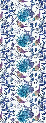 Fensterrollo mit Motiv blaue Baumblüten