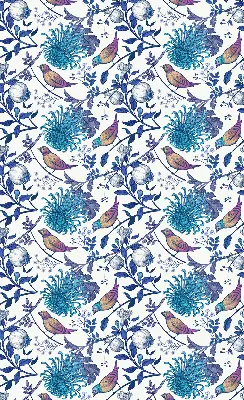 Fensterrollo mit Motiv blaue Baumblüten