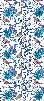 Fensterrollo mit Motiv blaue Baumblüten