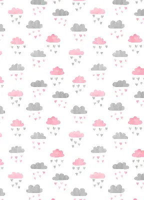 Fensterrollo mit rosa und grauen Wolken