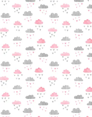 Fensterrollo mit rosa und grauen Wolken