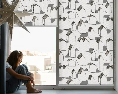 Fensterrollo für den Innenbereich in Weiß