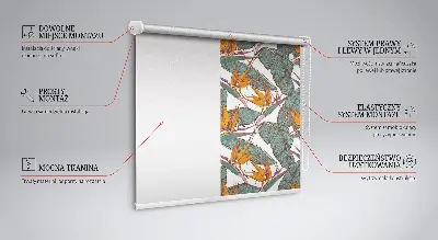 Fensterrollo mit Motiv grüner Blätter