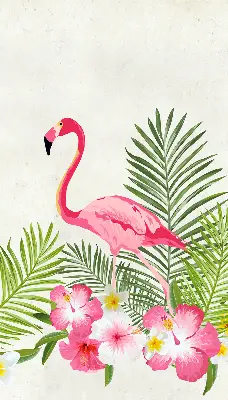 Fensterrollo für den Innenbereich mit Flamingos und Blättermotiv
