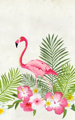 Fensterrollo für den Innenbereich mit Flamingos und Blättermotiv