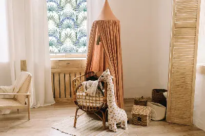 Fensterrollo für den Innenbereich mit Motiv bunte Blätter