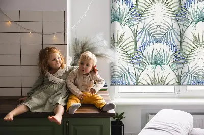 Fensterrollo für den Innenbereich mit Motiv bunte Blätter