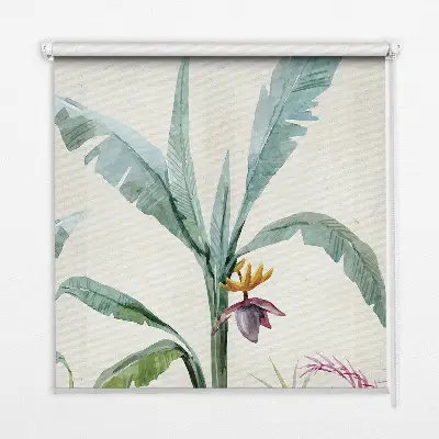 Fensterrollo mit exotischem Naturmotiv