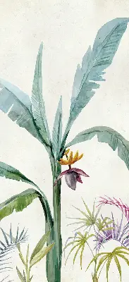 Fensterrollo mit exotischem Naturmotiv