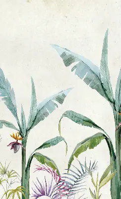 Fensterrollo mit exotischem Naturmotiv