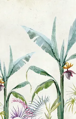 Fensterrollo mit exotischem Naturmotiv