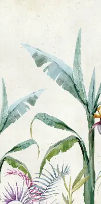 Fensterrollo mit exotischem Naturmotiv