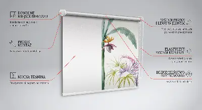 Fensterrollo mit exotischem Naturmotiv