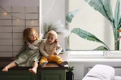 Fensterrollo mit exotischem Naturmotiv