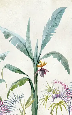 Fensterrollo mit exotischem Naturmotiv