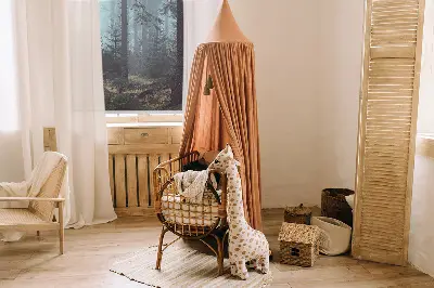Fensterrollo für den Innenbereich mit dem Motiv Wald bei Nacht