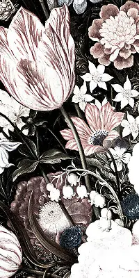 Fensterrollo mit einem Motiv von einem Blumenstrauß