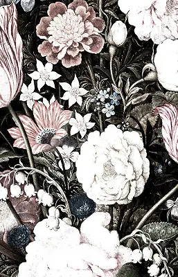 Fensterrollo mit einem Motiv von einem Blumenstrauß