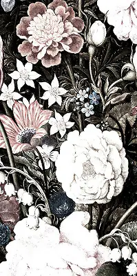 Fensterrollo mit einem Motiv von einem Blumenstrauß