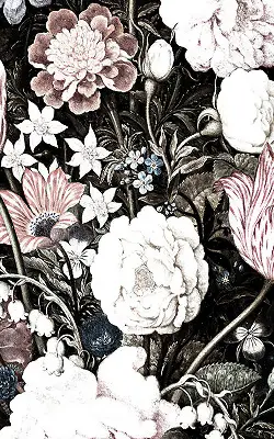 Fensterrollo mit einem Motiv von einem Blumenstrauß