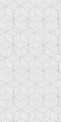 Fensterrollo innen mit 3D-Würfel-Motiv