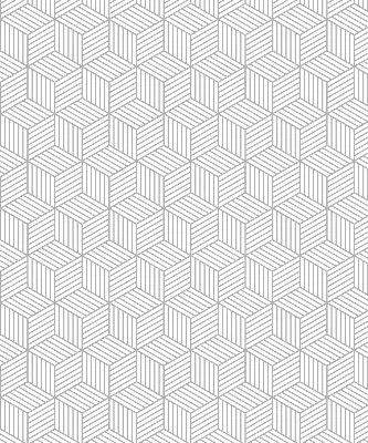 Fensterrollo innen mit 3D-Würfel-Motiv