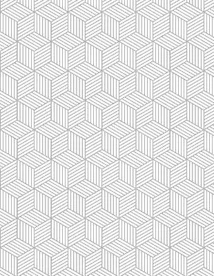 Fensterrollo innen mit 3D-Würfel-Motiv