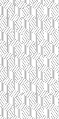 Fensterrollo innen mit 3D-Würfel-Motiv