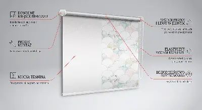 Fensterrollo mit dem Motiv Bunte Schuppen