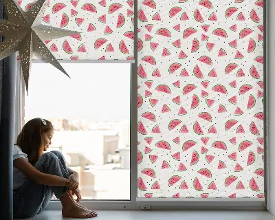 Rollo für Fenster mit Wassermelonenmuster