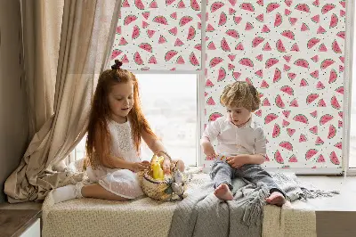 Rollo für Fenster mit Wassermelonenmuster