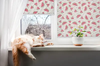 Rollo für Fenster mit Wassermelonenmuster