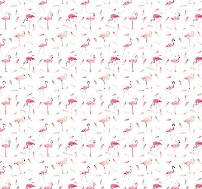 Rollo mit Motiv von Flamingos und ihren Federn