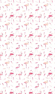 Rollo mit Motiv von Flamingos und ihren Federn