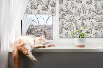 Fensterrollo für den Innenbereich in der Ausführung Graufüchse