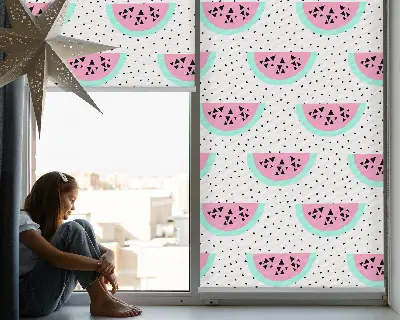 Fensterrollo mit Wassermelonenmuster