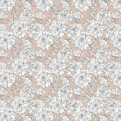 Rollo mit Motiv gezeichnete Blumen