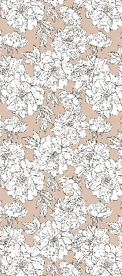 Rollo mit Motiv gezeichnete Blumen