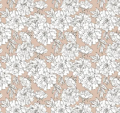 Rollo mit Motiv gezeichnete Blumen