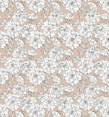 Rollo mit Motiv gezeichnete Blumen
