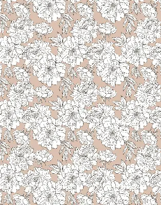 Rollo mit Motiv gezeichnete Blumen