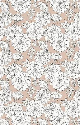 Rollo mit Motiv gezeichnete Blumen